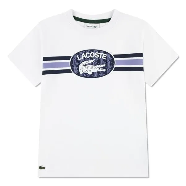 Lacoste Striped Logo T-shirt Med Korta ärmar