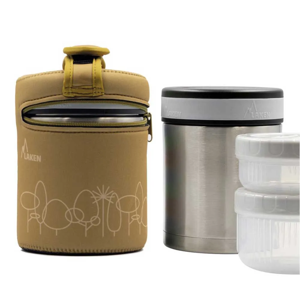 Laken Drinklife+cover Forest 1l Termosflaska, Green, One Size