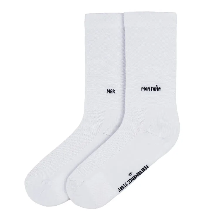 Laser Mar & Montaña Performance Socks, White Laser Mar & Montaña Performance Socks, White