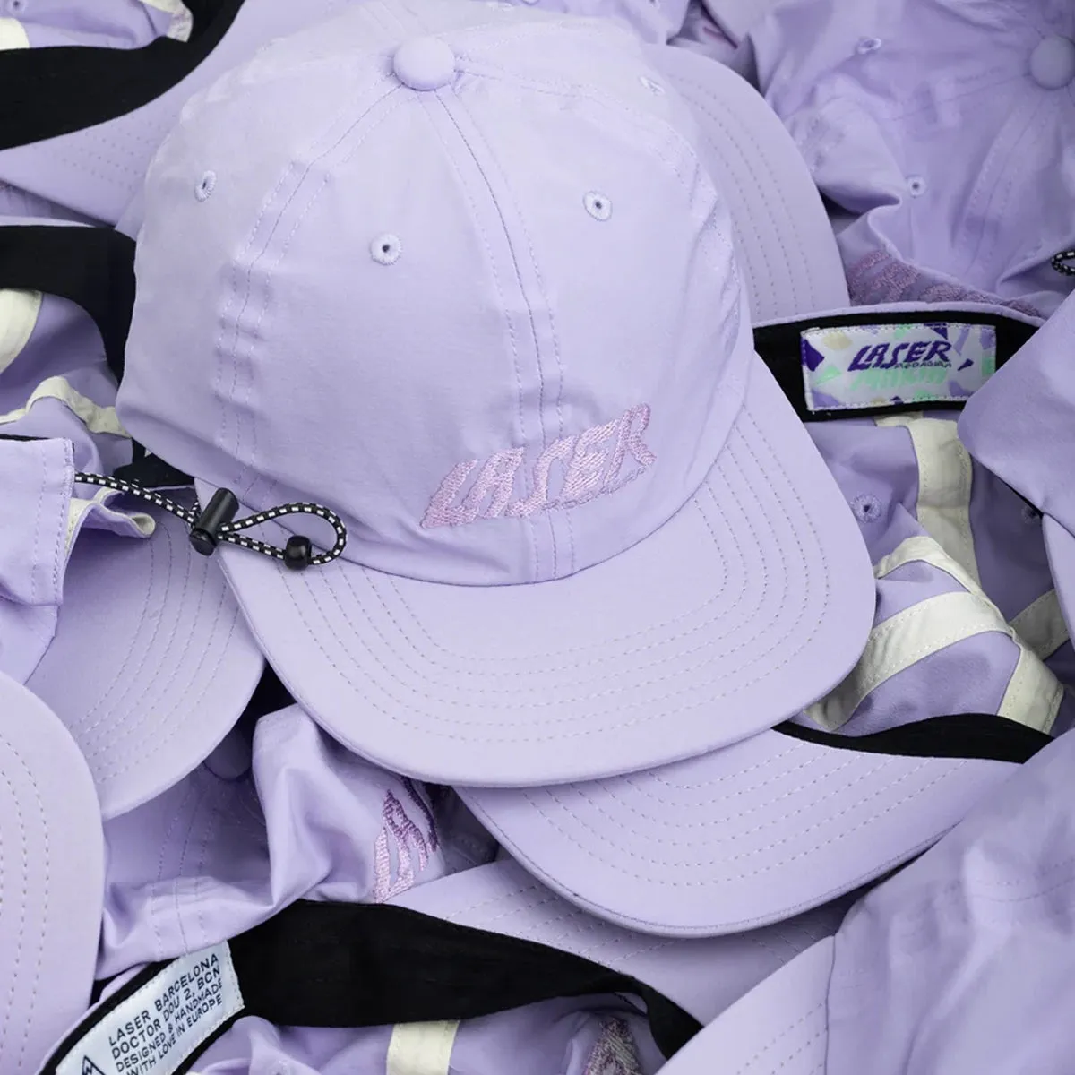 Laser x RODAGIRA 6 Panel Tech Hat, Lavender Laser x RODAGIRA 6 Panel Tech Hat, Lavender