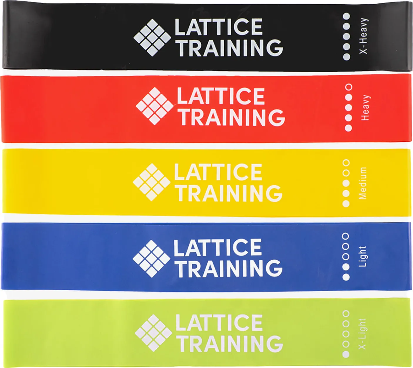 Lattice Training Resistance Band 5 Pack, Multi colour, One Size Lattice Training Resistance Band 5 Pack, Multi colour, One Size