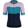 LE COL Sport Korta ärmar Cykeltröja, Navy / peacock / lilac, XS