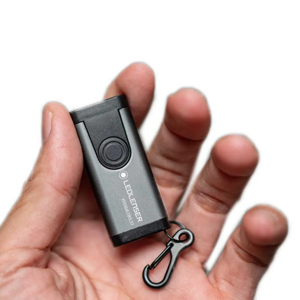LEDLENSER K46r Memory 4 Gb Uppladdningsbar Ficklampa Nyckelring, Grey, 400 Lumens