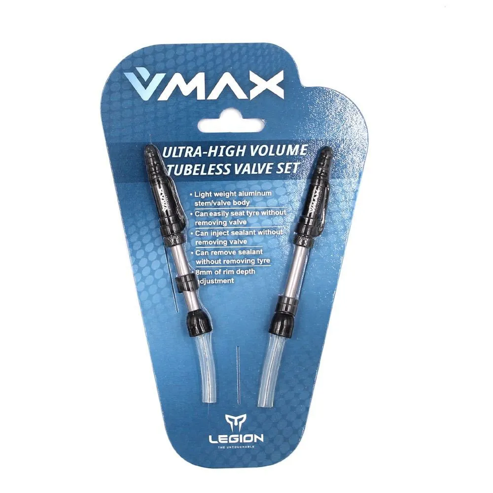 Legion V-max Tubeless Presta 21-29 Mm Ventiler 2 Enheter, Silver / black, One Size