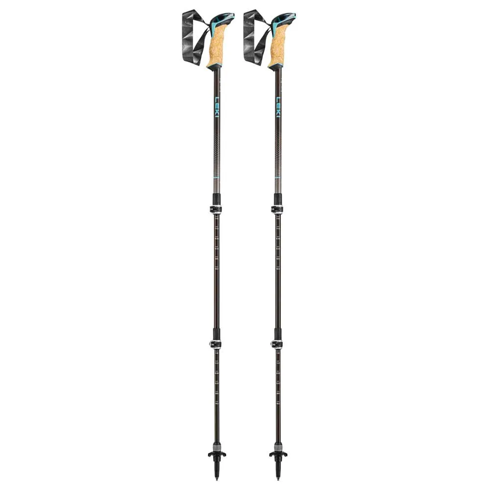 LEKI Cressida As Stavar, Brown metallic / chocolate brown metallic / mint, 90-125cm