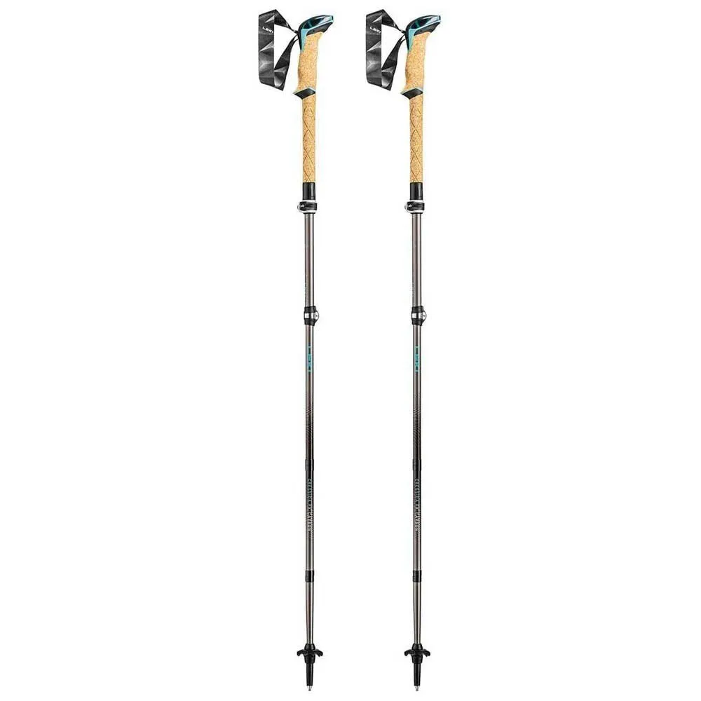 LEKI Cressida Fx Carbon Stavar, Brown metallic / mint / chocolate brown metallic, 100-120cm