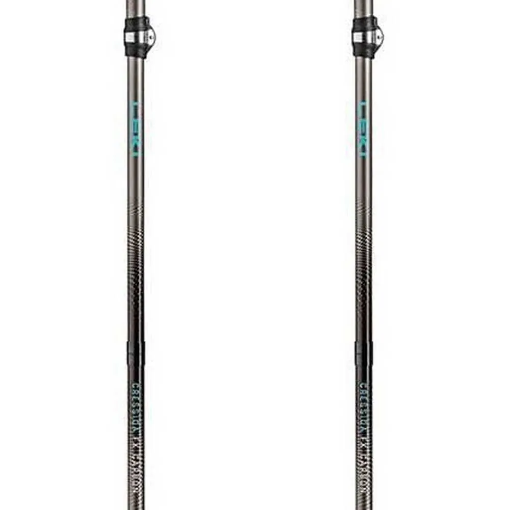 LEKI Cressida Fx Carbon Stavar, Brown metallic / mint / chocolate brown metallic, 100-120cm