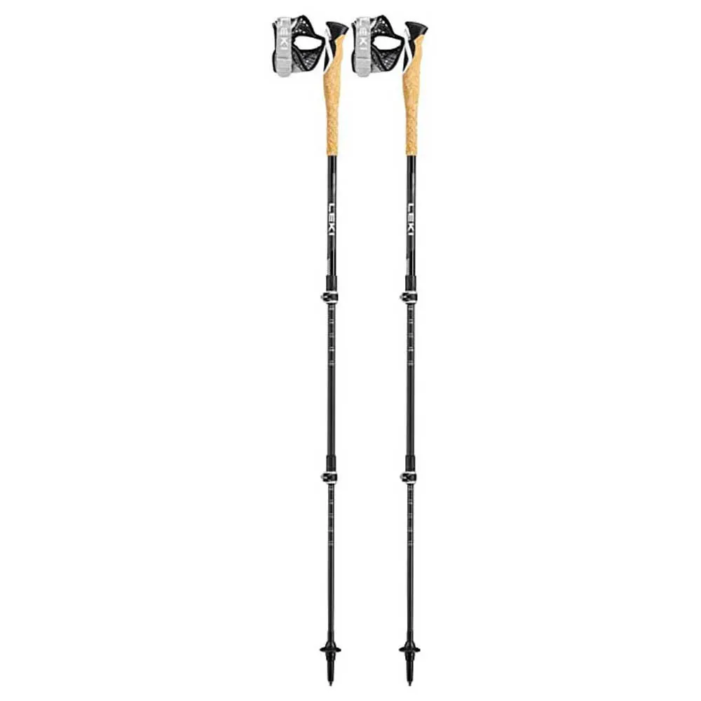 LEKI Cross Trail Lite Carbon Stavar, Black / white / natural carbon, 100-135cm LEKI Cross Trail Lite Carbon Stavar, Black / white / natural carbon, 100-135cm