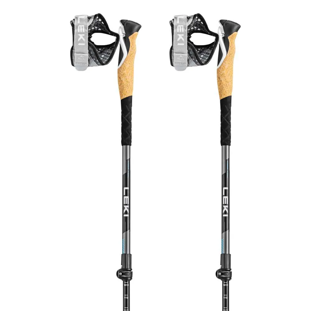 LEKI Cross Trail Lite Ta Stavar, Black / white / light blue, 100-135cm