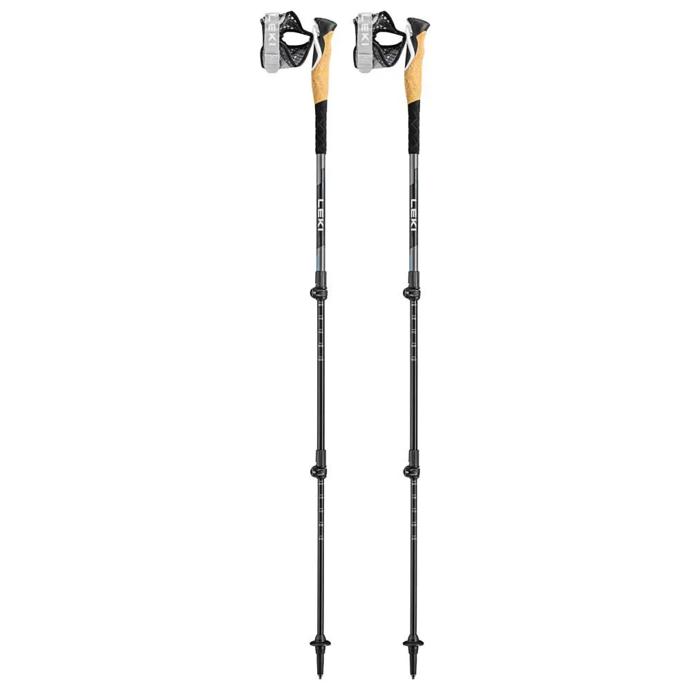 LEKI Cross Trail Lite Ta Stavar, Black / white / light blue, 100-135cm