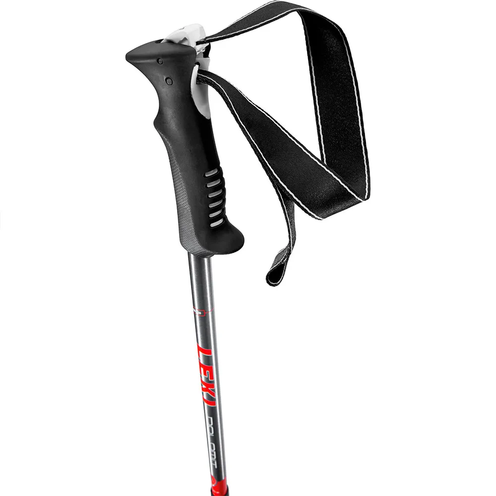 LEKI Dolomit Lite Stavar, Gunmetal / bright red / white, 100-135cm