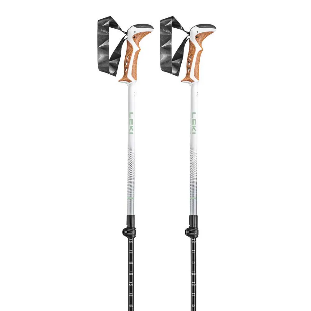 LEKI Jannu Stavar, White / smokegreen / silver, 90-125cm