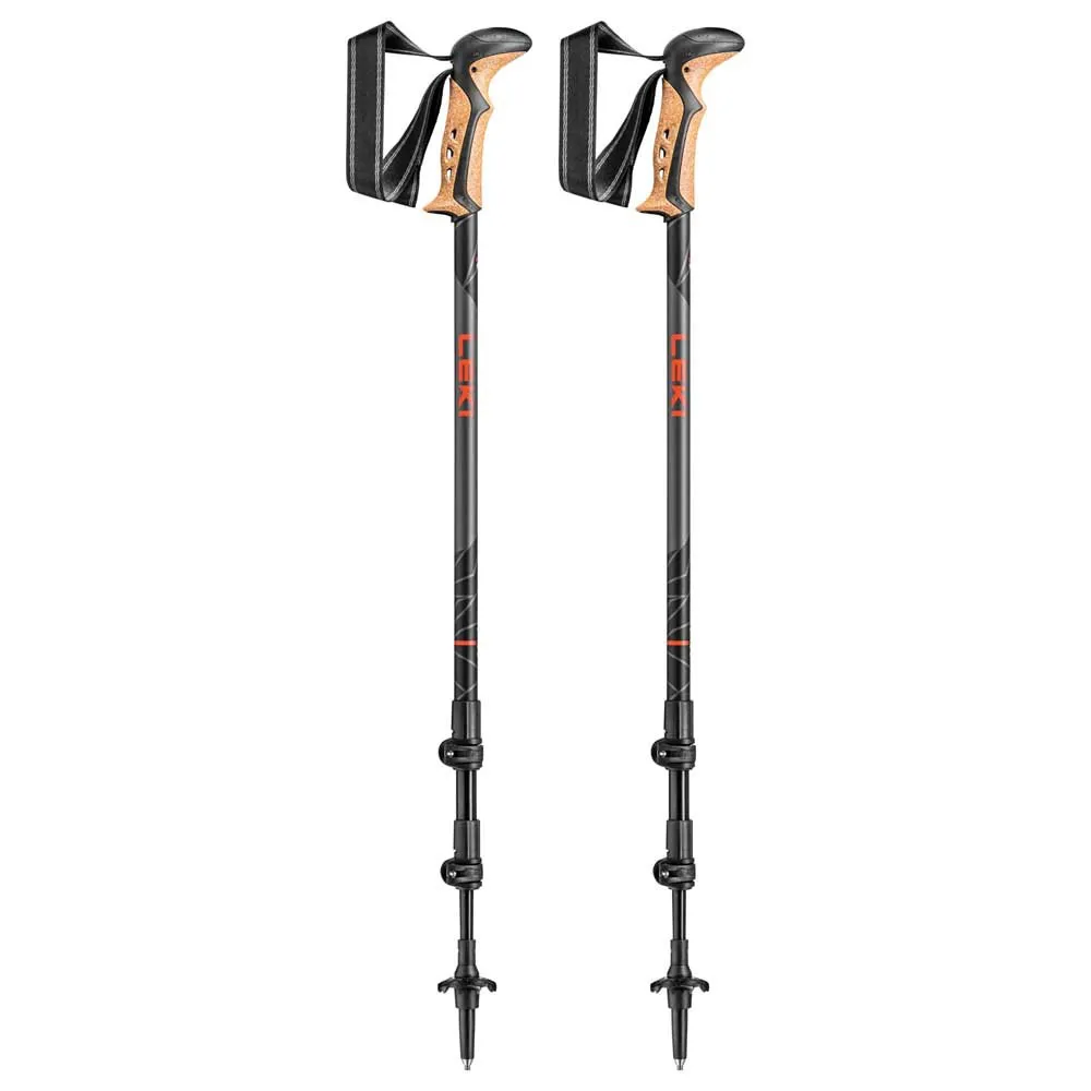 LEKI Khumbu Stavar, Dark anthracite / white / bright red, 110-145cm