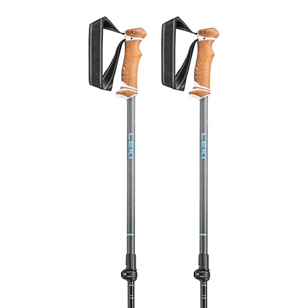 LEKI Lhasa Stavar, Mint / dark anthracite / white, 90-125cm