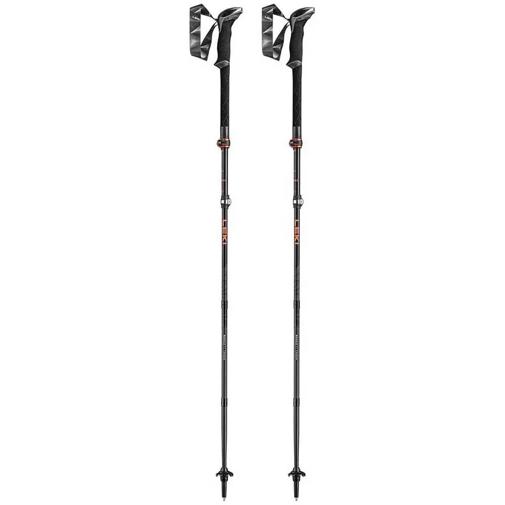 LEKI Makalu Fx Carbon Stavar, Black / orange / natural carbon, 110-130cm