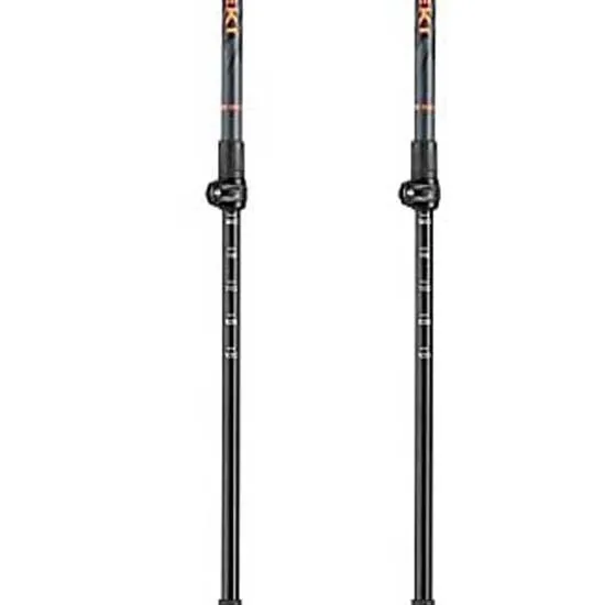 LEKI Sherpa Lite Stavar, Neon orange / black / denim blue, 100-135cm