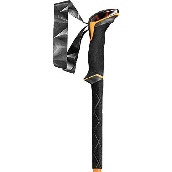 LEKI Sherpa Lite Stavar, Neon orange / black / denim blue, 100-135cm
