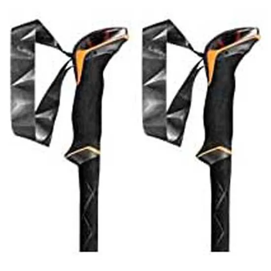 LEKI Sherpa Lite Stavar, Neon orange / black / denim blue, 100-135cm