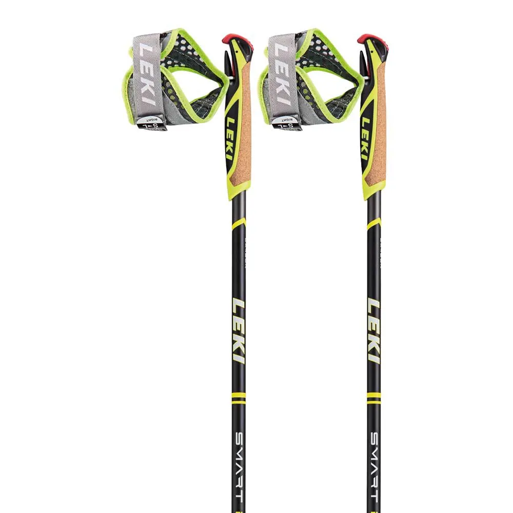 LEKI Smart Pacemaker Stavar, Dark anthracite / black / green yellow, 105cm