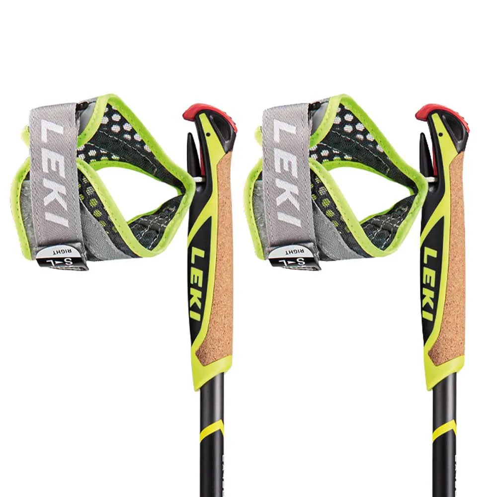 LEKI Smart Pacemaker Stavar, Dark anthracite / black / green yellow, 105cm