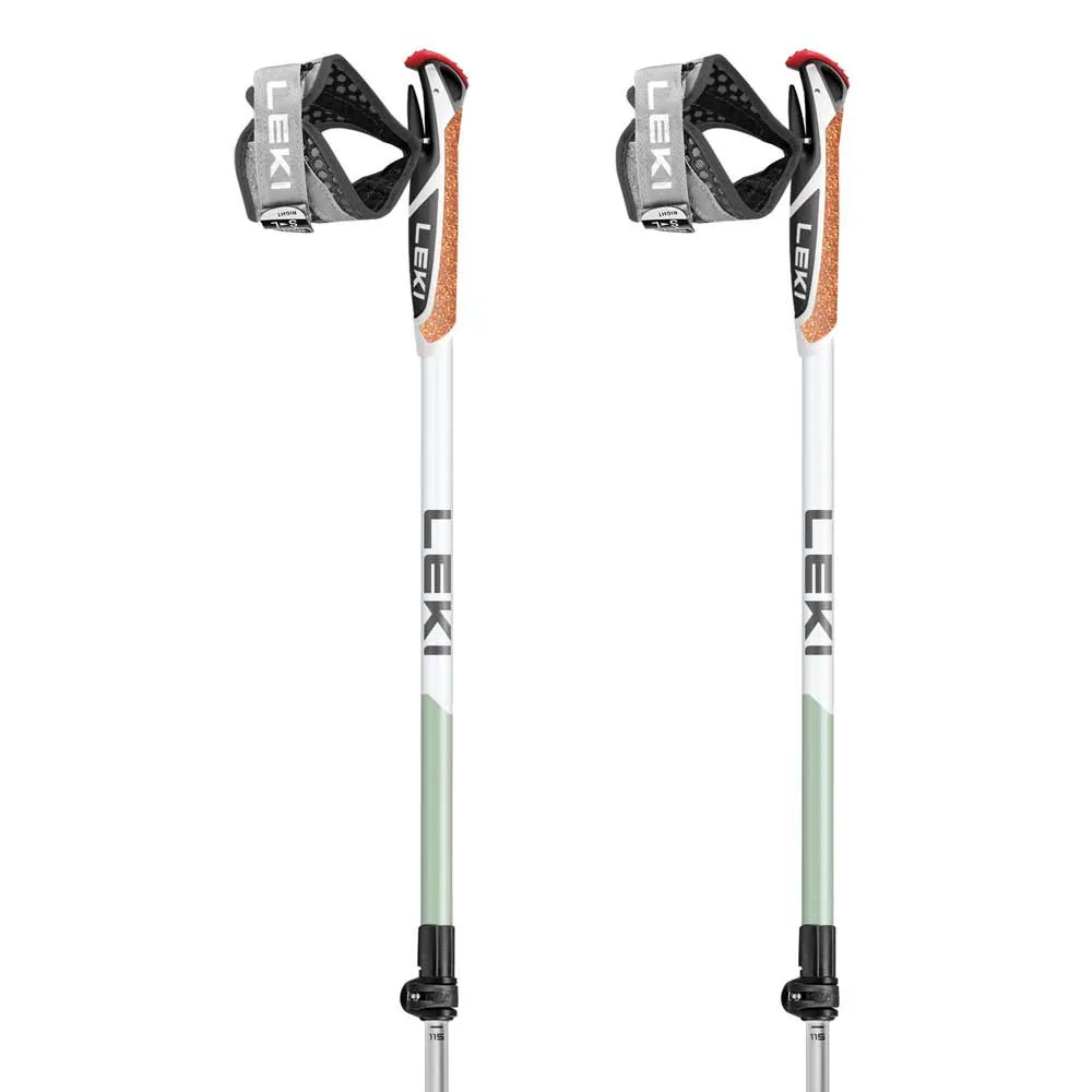 LEKI Spin Shark Sl Stavar, Grey / green / white, 100-130cm