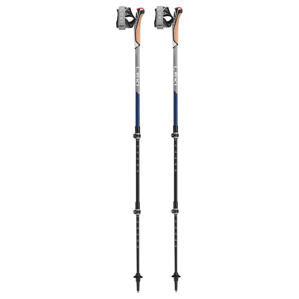 LEKI Traveller Carbon Stavar, Midnight blue / dark metallic / light anthracite / white, 90-130cm