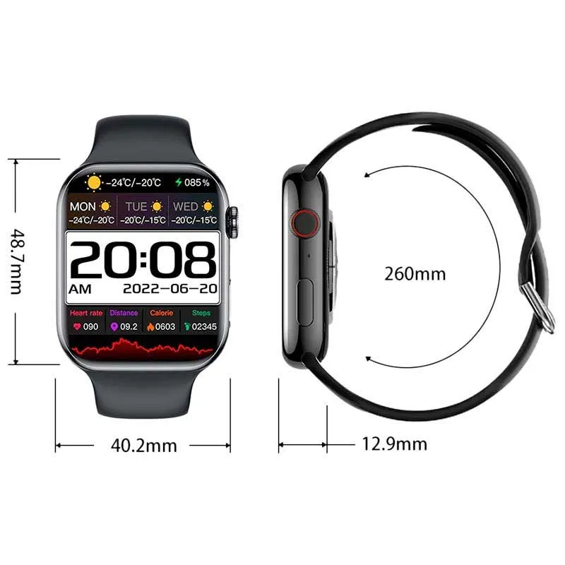 Lemfo Dm10 Smartklocka, Black