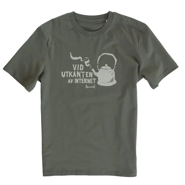 Lemmel Kaffe T-shirt "Vid Utkanten", Khaki green Lemmel Kaffe T-shirt "Vid Utkanten", Khaki green