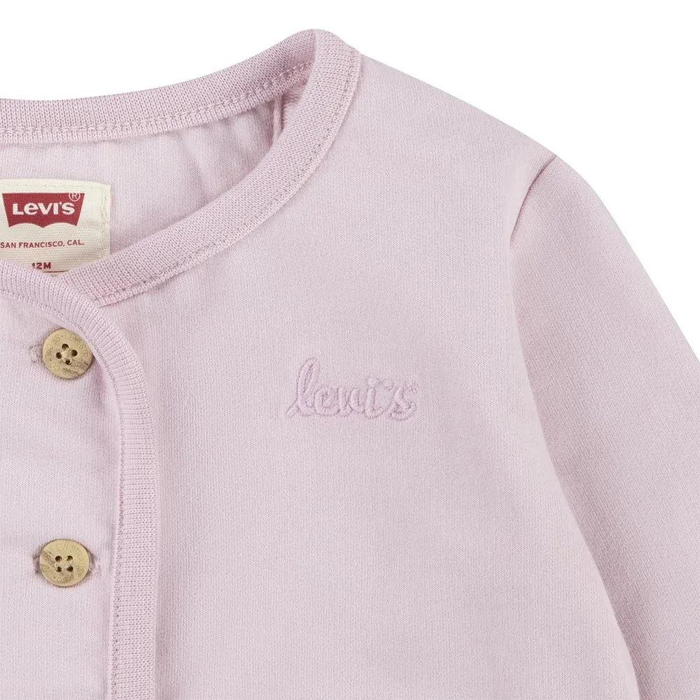 Levi's French Terry Cardigan Tröja, Chalk pink, 18MON