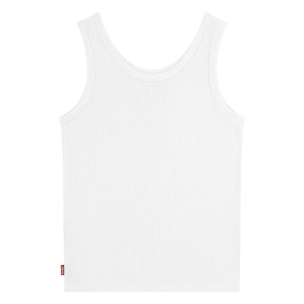 Levi's Meet And Greet Ribbed ärmlös T-shirt, Bright white, 16Y
