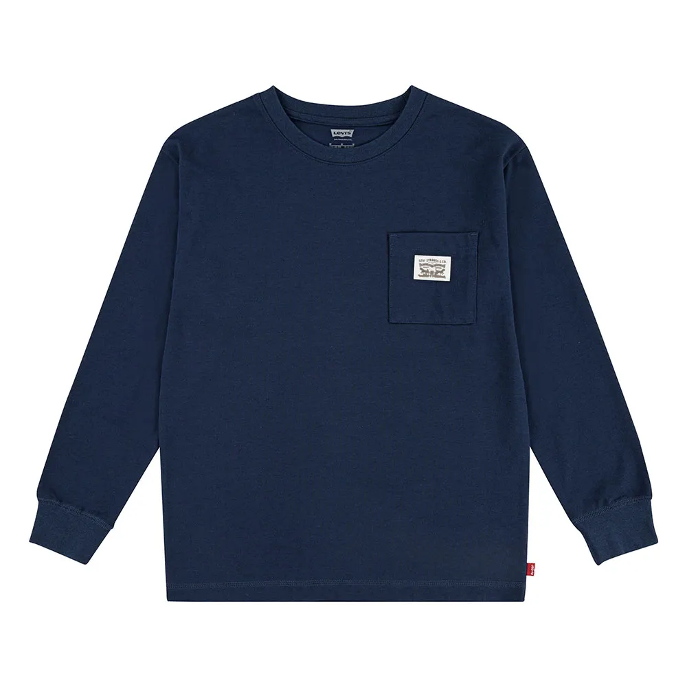Levi's Pocket T-shirt Med Lång ärm, Dress blues, 5Y