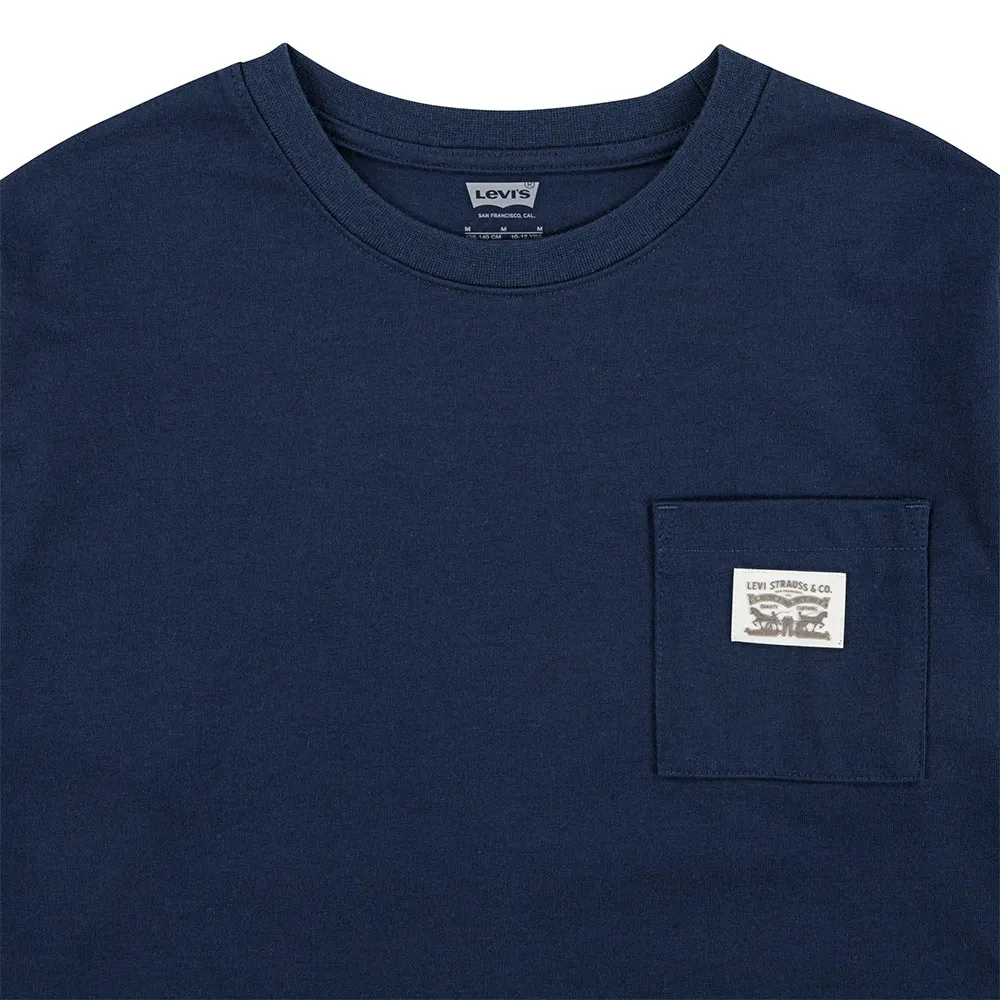 Levi's Pocket T-shirt Med Lång ärm, Dress blues, 5Y
