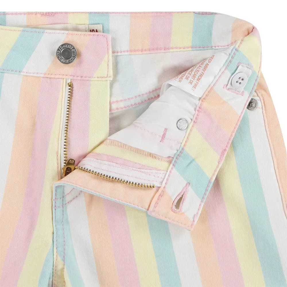 Levi's Printed Fray Hem Shorts, Pear sorbet, 14Y Levi's Printed Fray Hem Shorts, Pear sorbet, 14Y