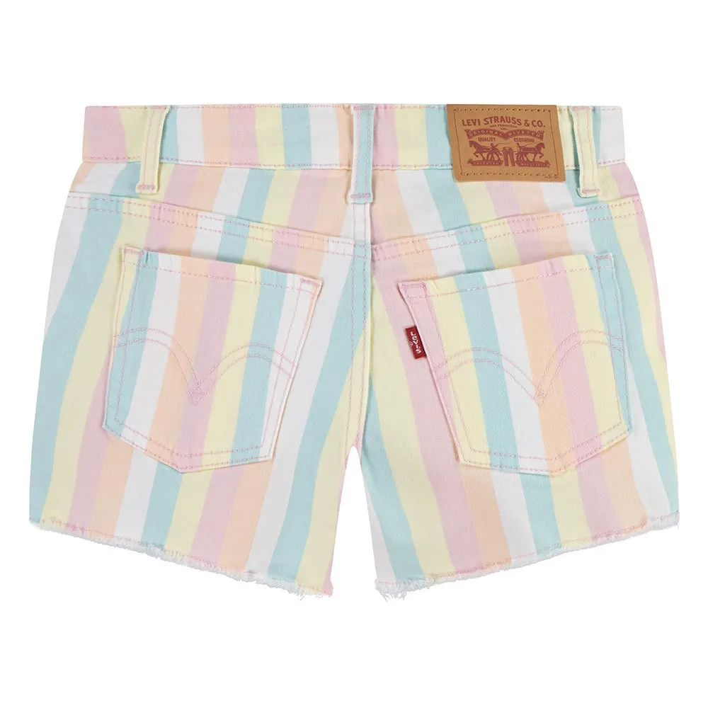 Levi's Printed Fray Hem Shorts, Pear sorbet, 14Y Levi's Printed Fray Hem Shorts, Pear sorbet, 14Y