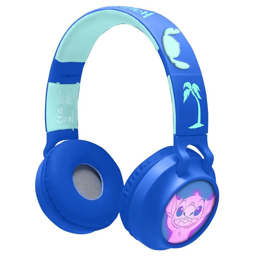 Lexibook Disney Stitch Bluetooth-lysande Hörlurar, Blue, One Size Lexibook Disney Stitch Bluetooth-lysande Hörlurar, Blue, One Size