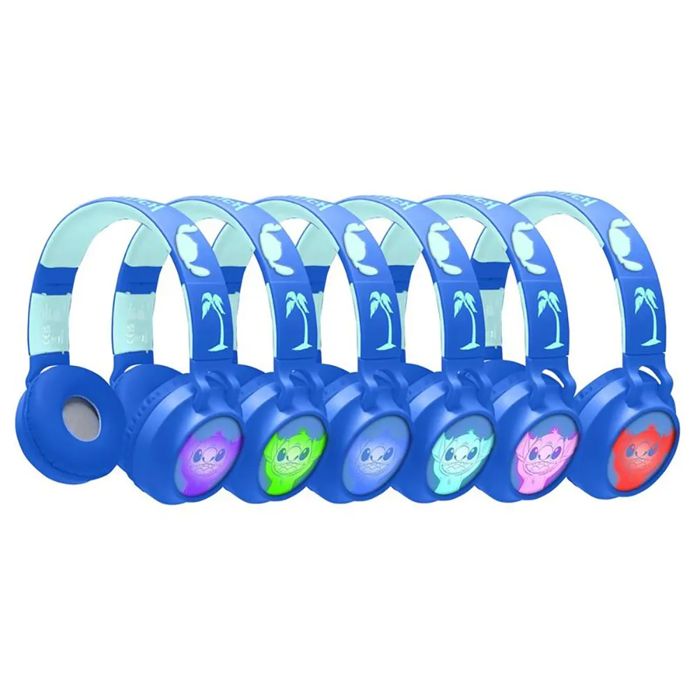 Lexibook Disney Stitch Bluetooth-lysande Hörlurar, Blue, One Size Lexibook Disney Stitch Bluetooth-lysande Hörlurar, Blue, One Size