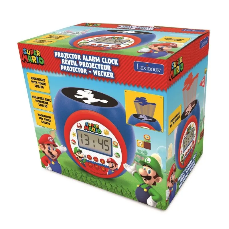 Lexibook Super Mario Väckarklocka Med Projicering, Multicolor Lexibook Super Mario Väckarklocka Med Projicering, Multicolor