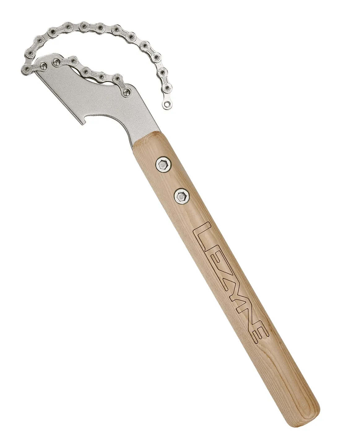 Lezyne Classic Kedjepiska, Nickel / wood, One Size