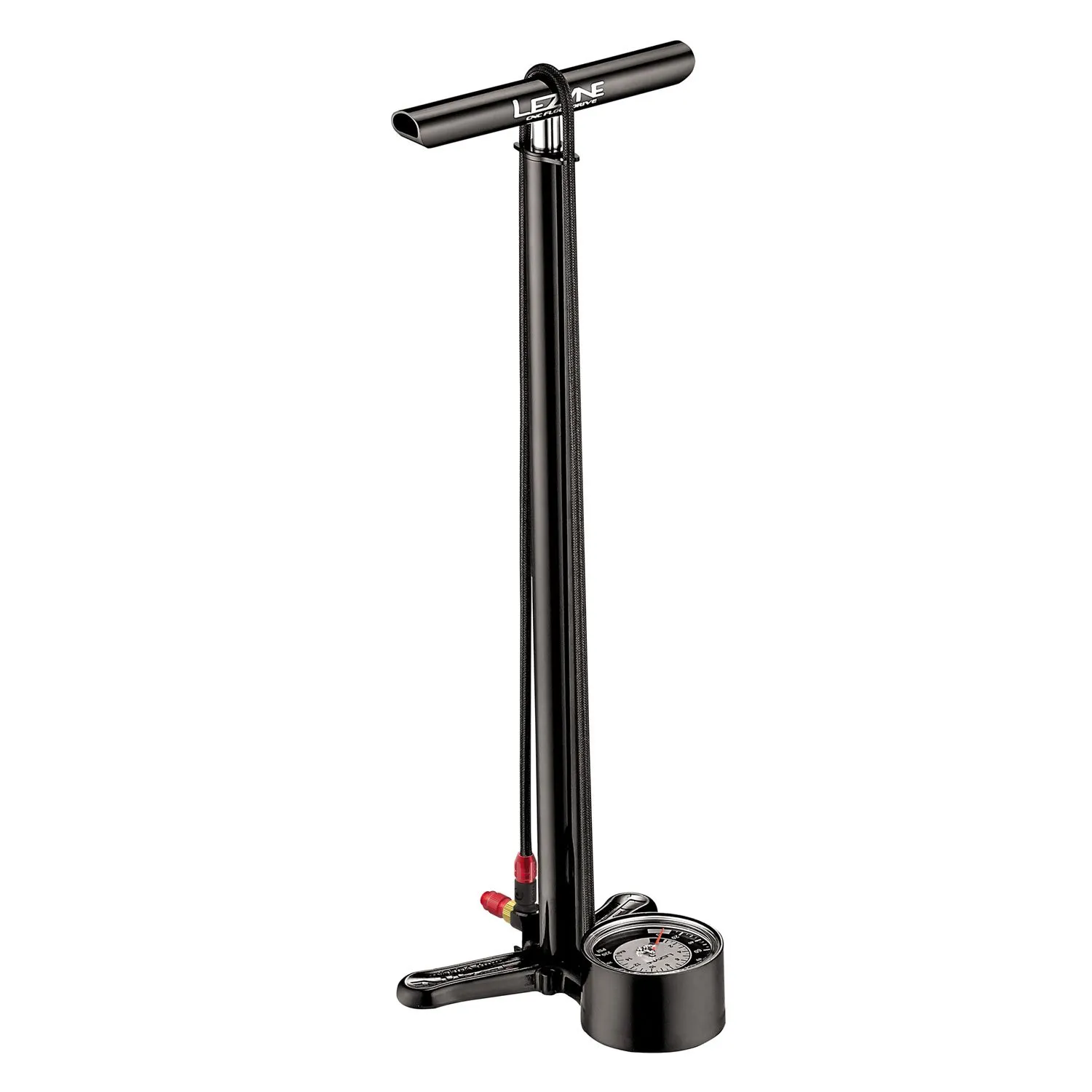 Lezyne CNC Floor Drive Fotpump, Black, 220psi Lezyne CNC Floor Drive Fotpump, Black, 220psi