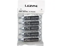 Lezyne CO2 - Ersatzkartusche mit Gewinde 25 g - 5 Stück Lezyne CO2 - Ersatzkartusche mit Gewinde 25 g - 5 Stück