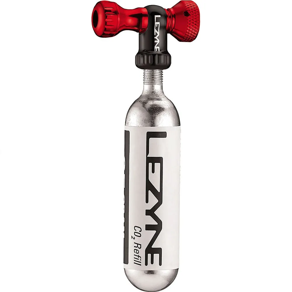 Lezyne Control Drive 25g Co2-patron, Red / sulver, One Size