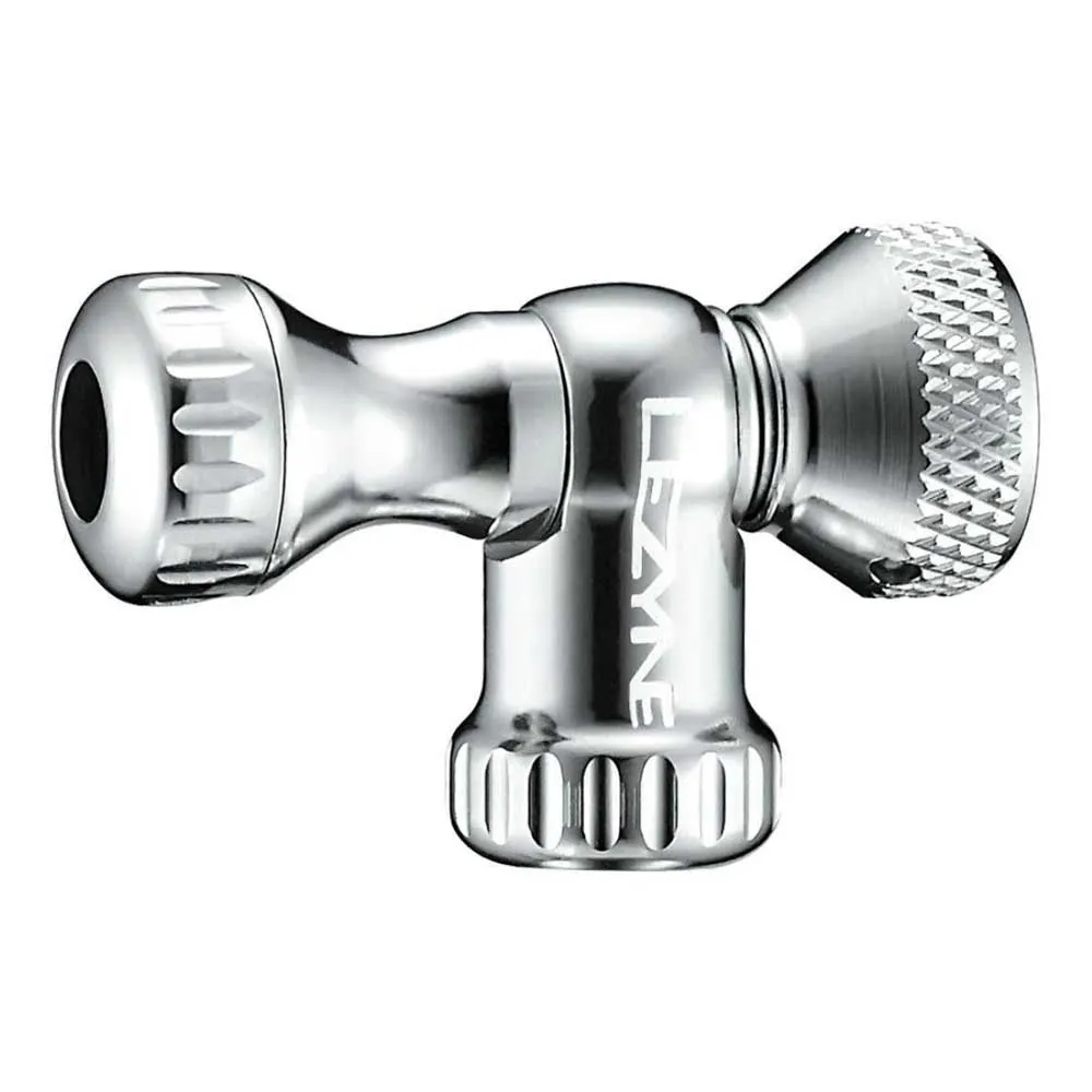 Lezyne Control Drive Co2 Pumphuvud, Gloss silver, One Size