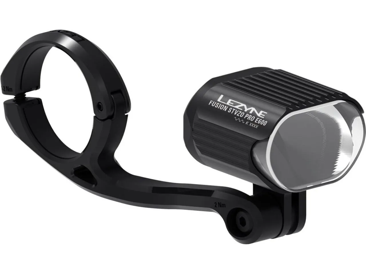 Lezyne Fusion Pro E600 E-Bike LED Frontlicht mit StVZO-Zulassung, Black, 600 Lumens