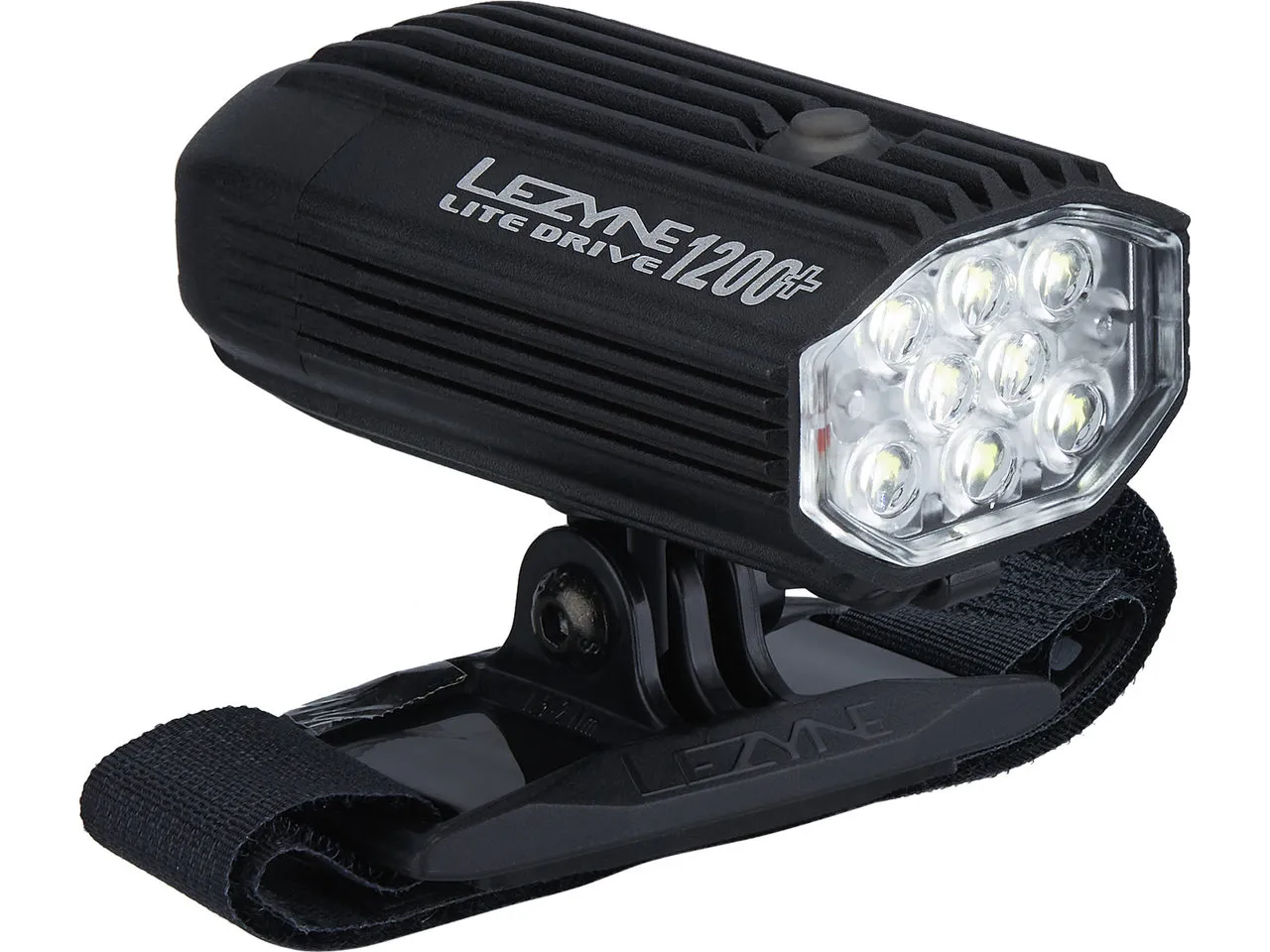 Lezyne Lite Drive 1200+ Helmlampe, Black, 1200 Lumens