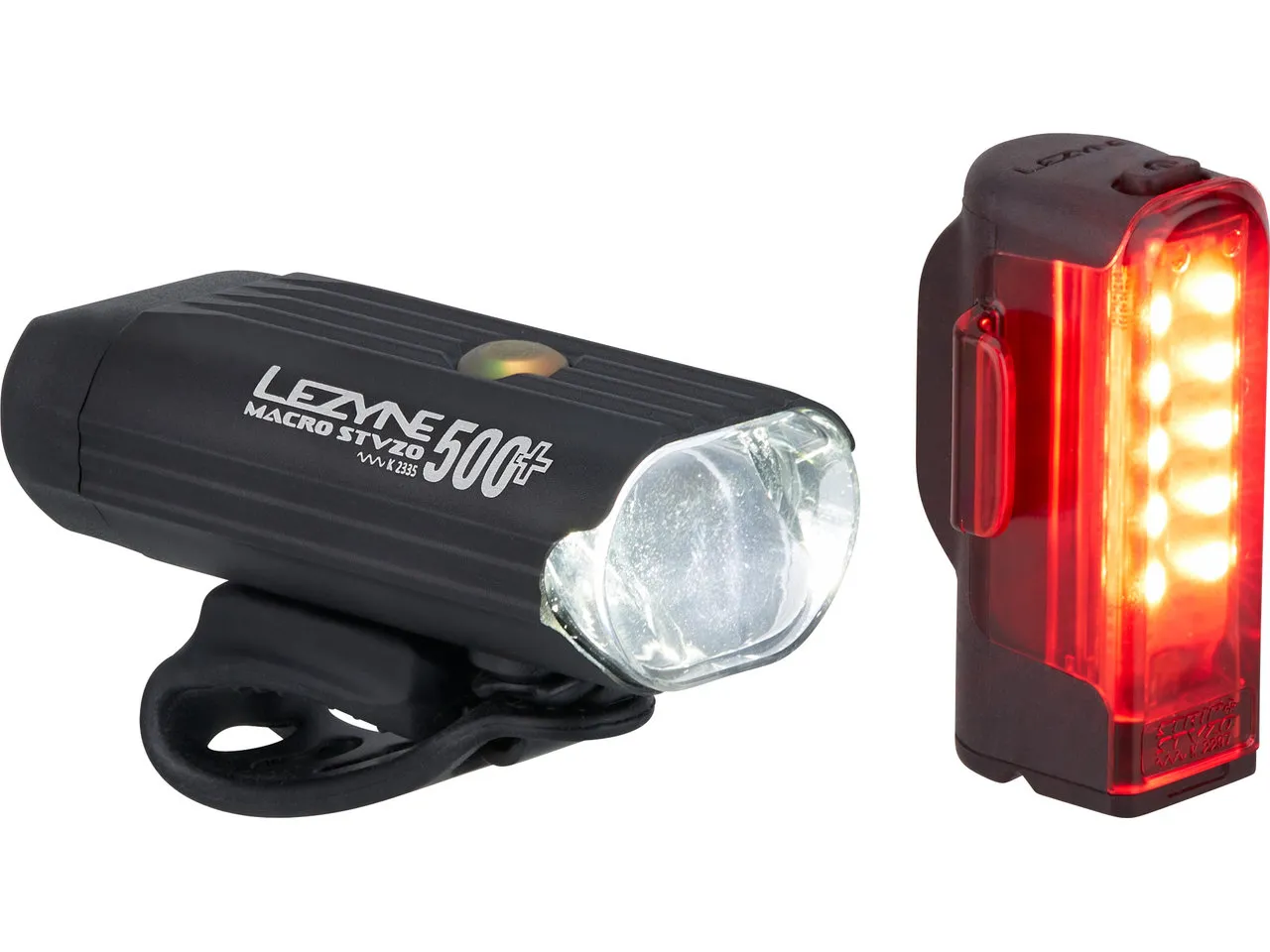 Lezyne Macro 500 + Strip Beleuchtungsset mit StVZO-Zulassung, Black, 500 / 50 Lumens