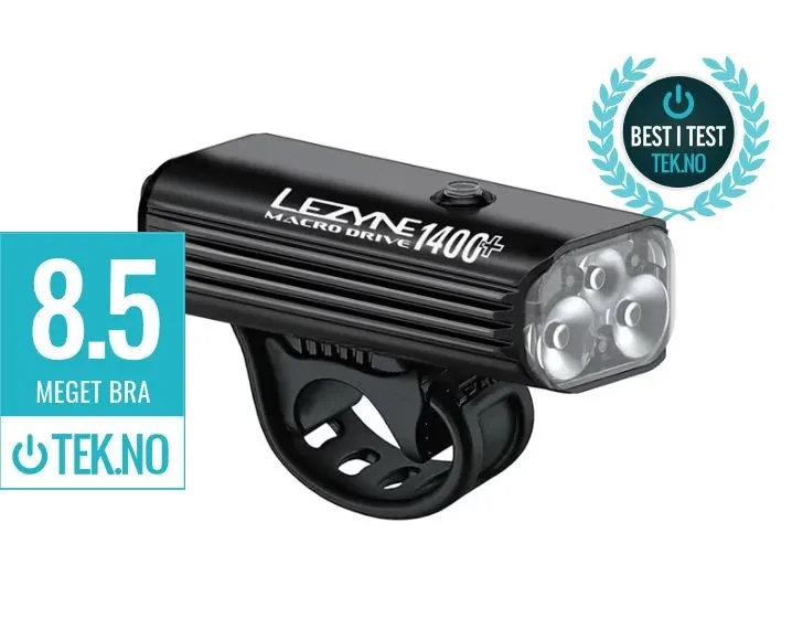 Lezyne Macro Drive 1400+ Framlampa, Black