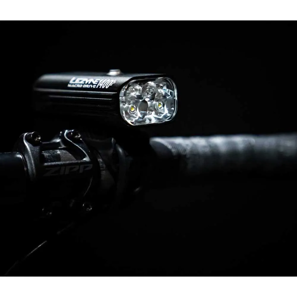 Lezyne Macro Drive 1400+ Framlampa, Satin black, 1400lm