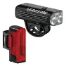Lezyne Macro Drive 1400+ / Strip Drive Pro 400+ Cykellampset, Black, 1400 / 400 Lumens