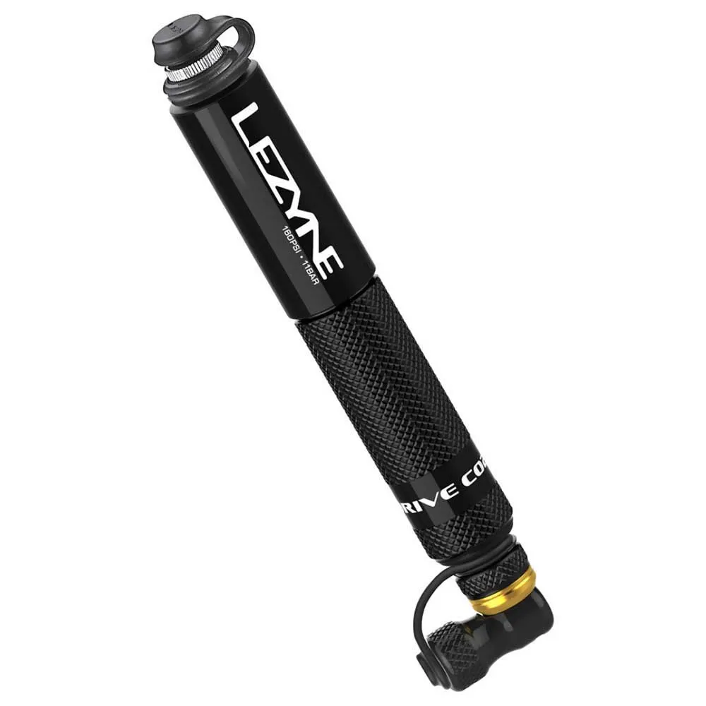 Lezyne Pocket Drive Co2 Mini Pump, Black / gold, One Size