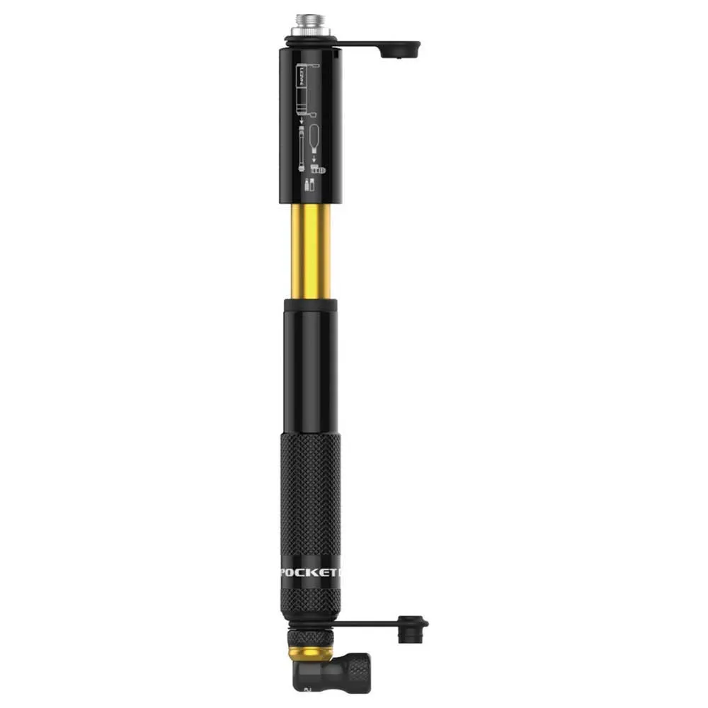 Lezyne Pocket Drive Co2 Mini Pump, Black / gold, One Size